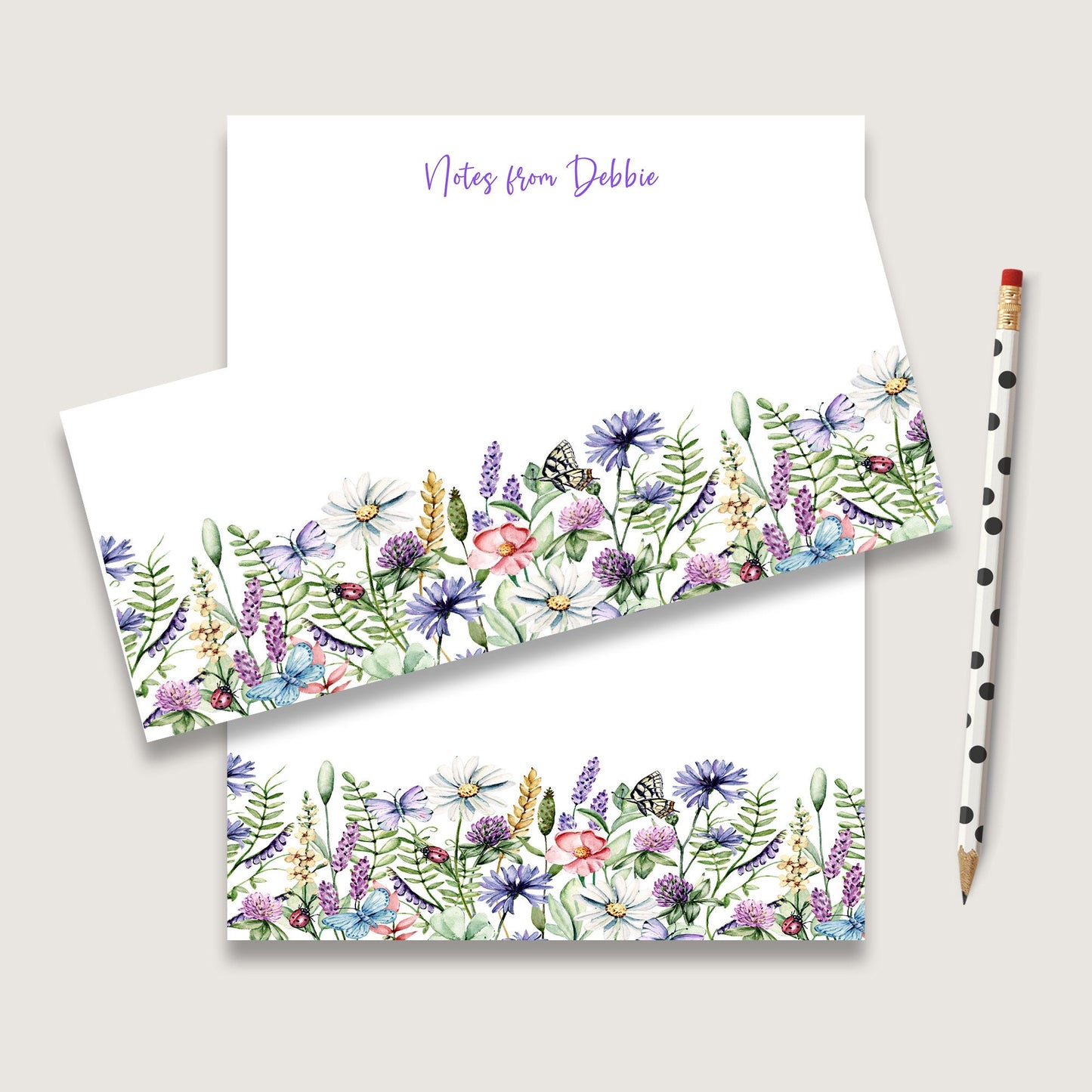 Cute stationery set personalized notepad and envelopes perfect letter writing paper to give as a gift to friend or birthday present to mom