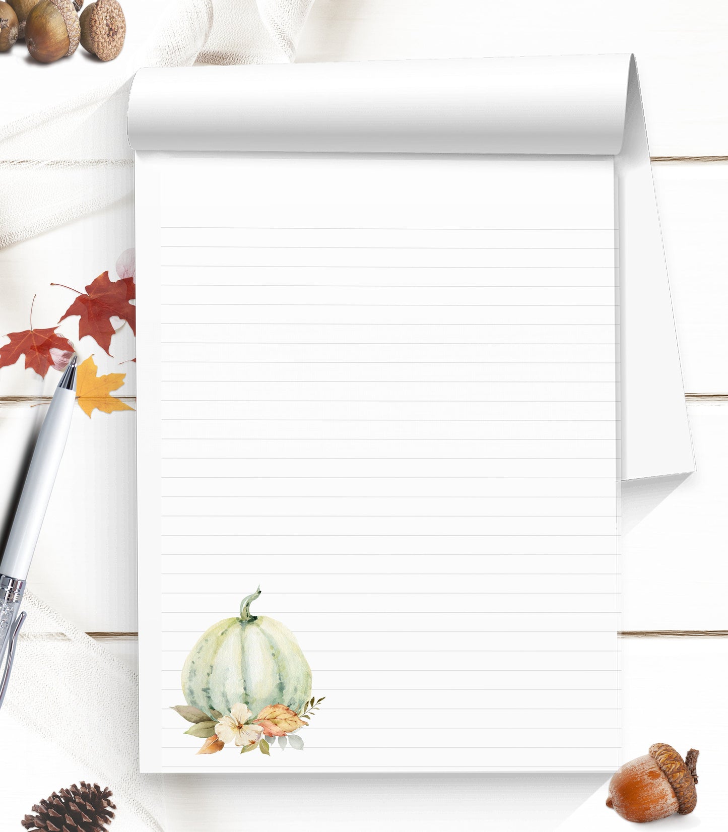 Simple notepad pumpkin custom writing paper give a gift of paper for an appreciation gift