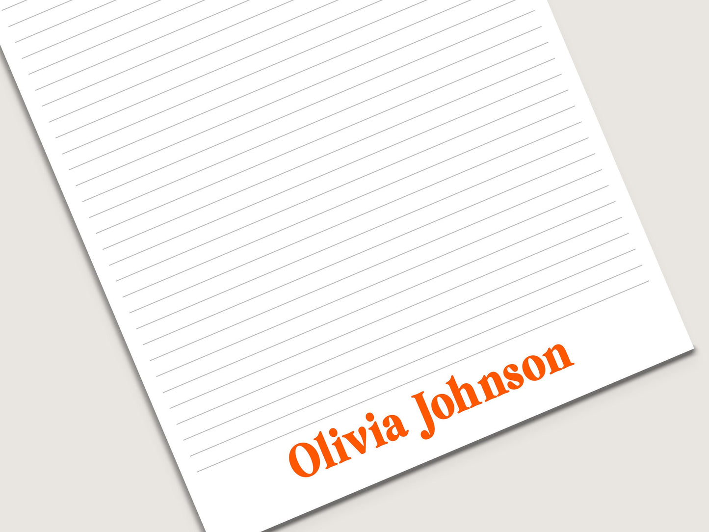 Custom notepad lined paper for daily to do list personalized scratch pad stationery gift for daughter or appreciation gift for co-worker