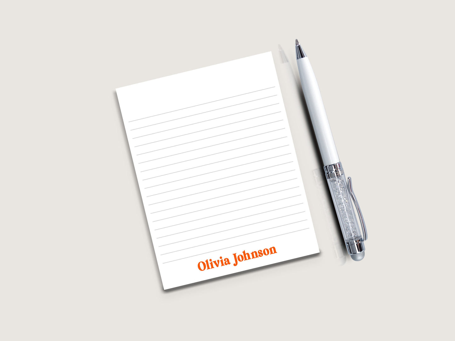 Custom notepad lined paper for daily to do list personalized scratch pad stationery gift for daughter or appreciation gift for co-worker