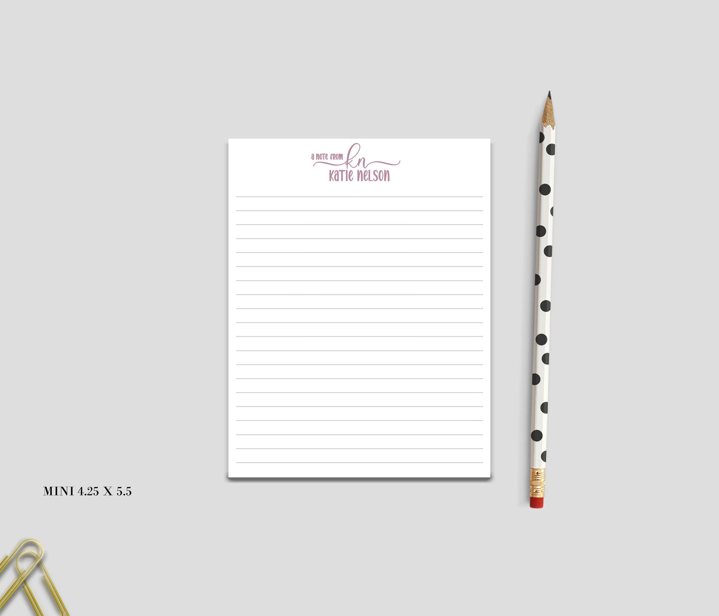 A note from personalized notepad gift for girls custom notepad set for appreciation gift or gift for women cute notepads nice writing paper