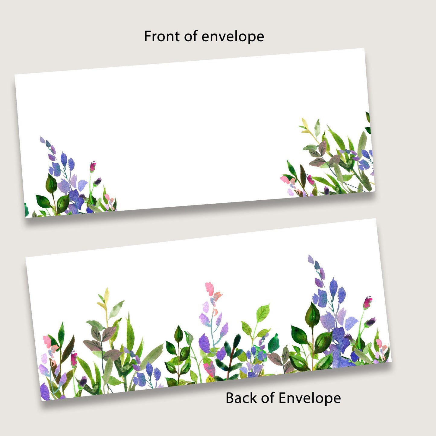 Greenery notepad personalized stationery set with large notepad and envelopes gift for mom