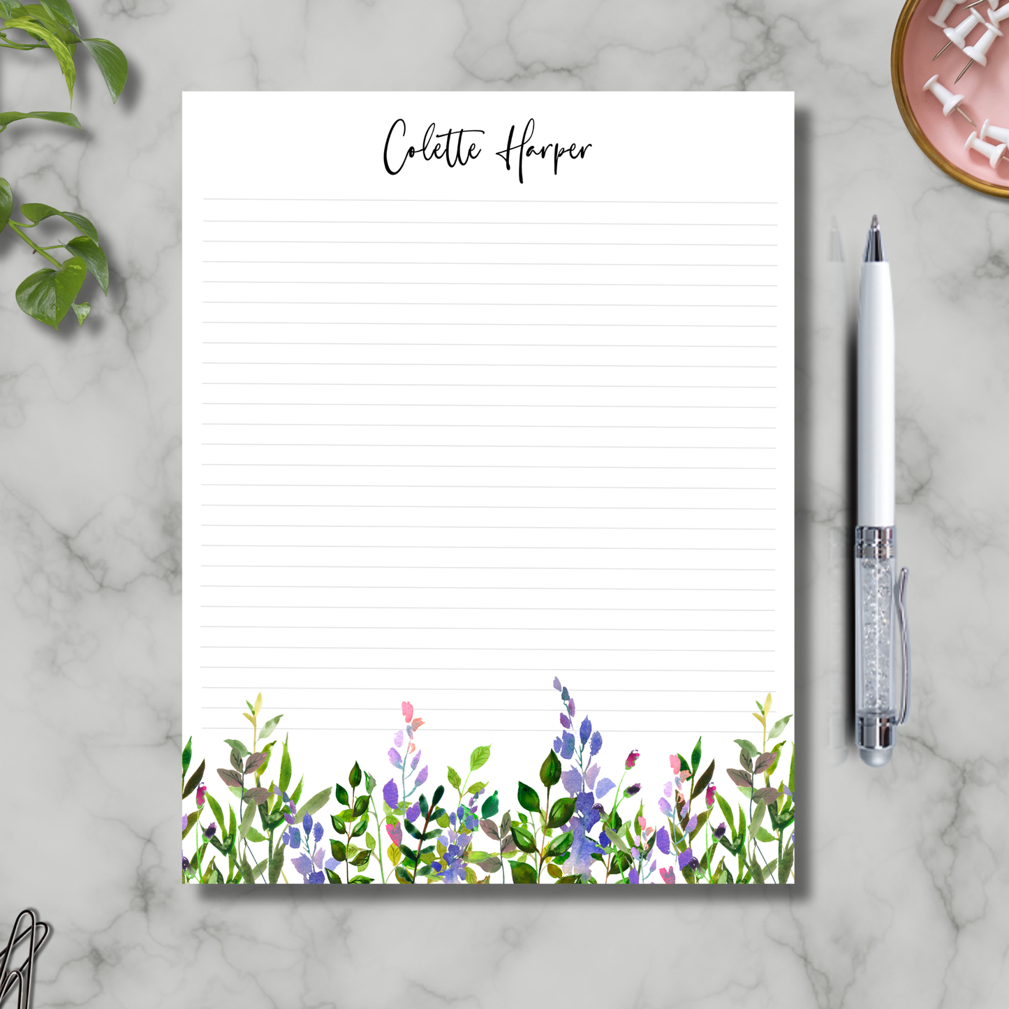 Custom notepad | 100 sheet tear-off notepad| hostess gift