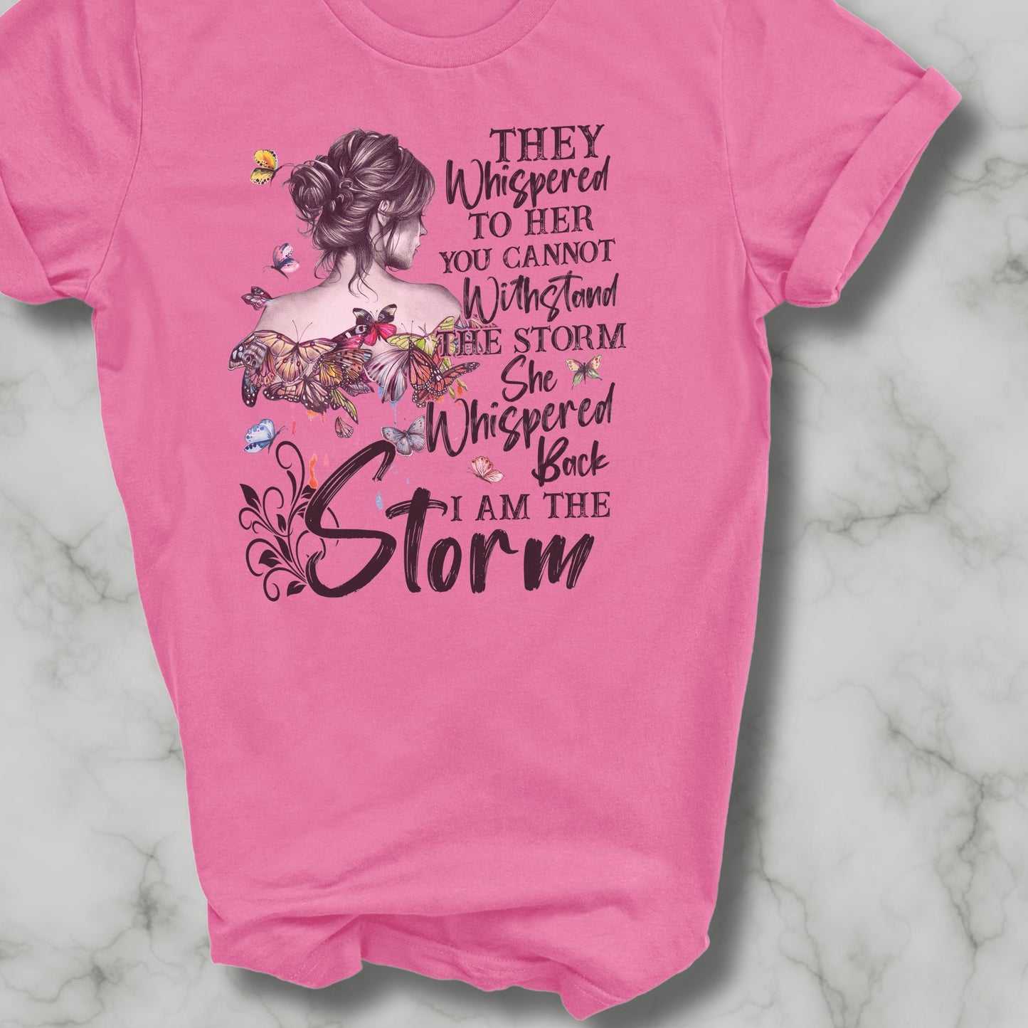 Womens Large soft t-shirt | They whispered saying | only 1 available