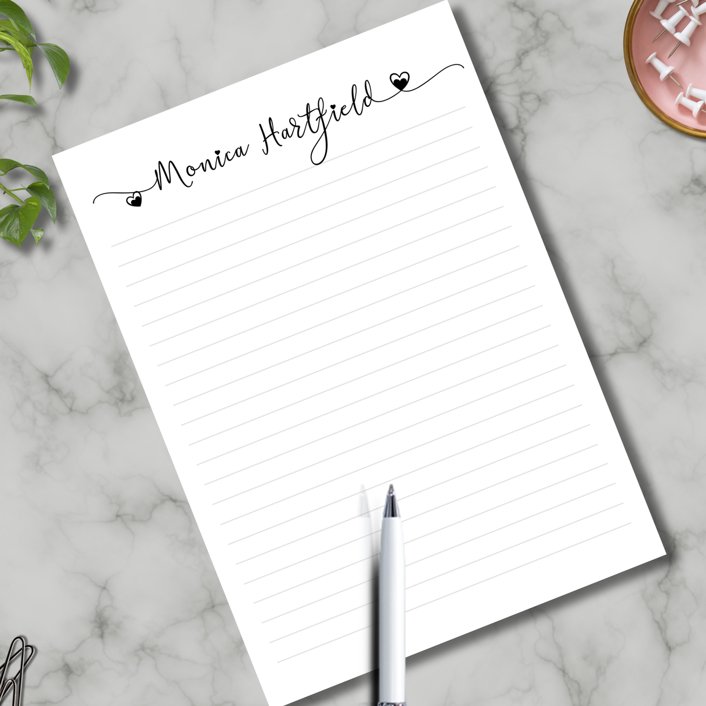 Custom stationery| appreciation gift | 60 sheet letter writing pad