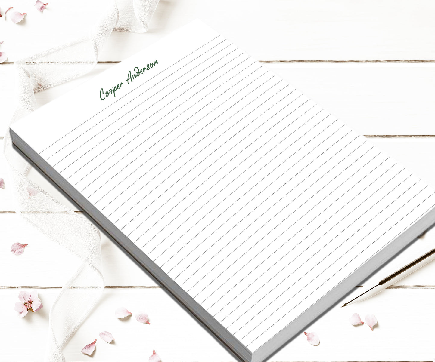 Personalized notepad large lined writing paper with 5 size options add 2 or more for a gift to boss