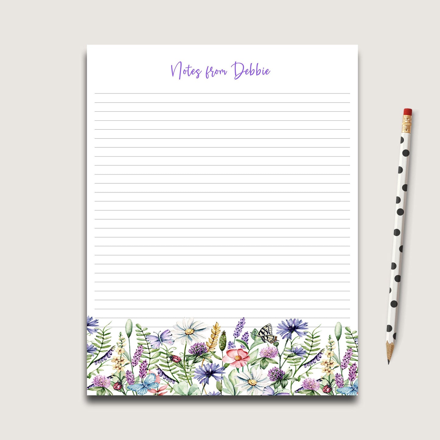 Cute stationery set personalized notepad and envelopes perfect letter writing paper to give as a gift to friend or birthday present to mom