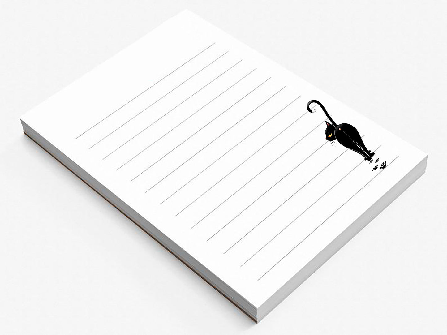 Cat Lover Stationery Notepad personalize for a nice gift to friend comes in 5 sizes