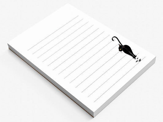 Cat Lover Stationery Notepad personalize for a nice gift to friend comes in 5 sizes