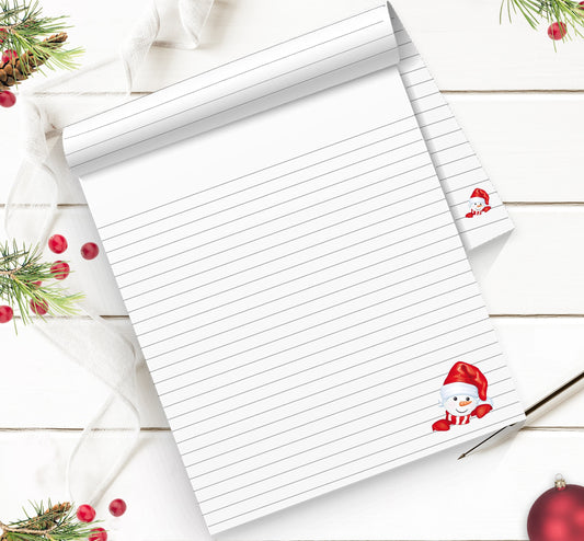 Cute snowman notepad give as a secret santa gift or stocking stuffer this adorable notepad comes in 5 different sizes