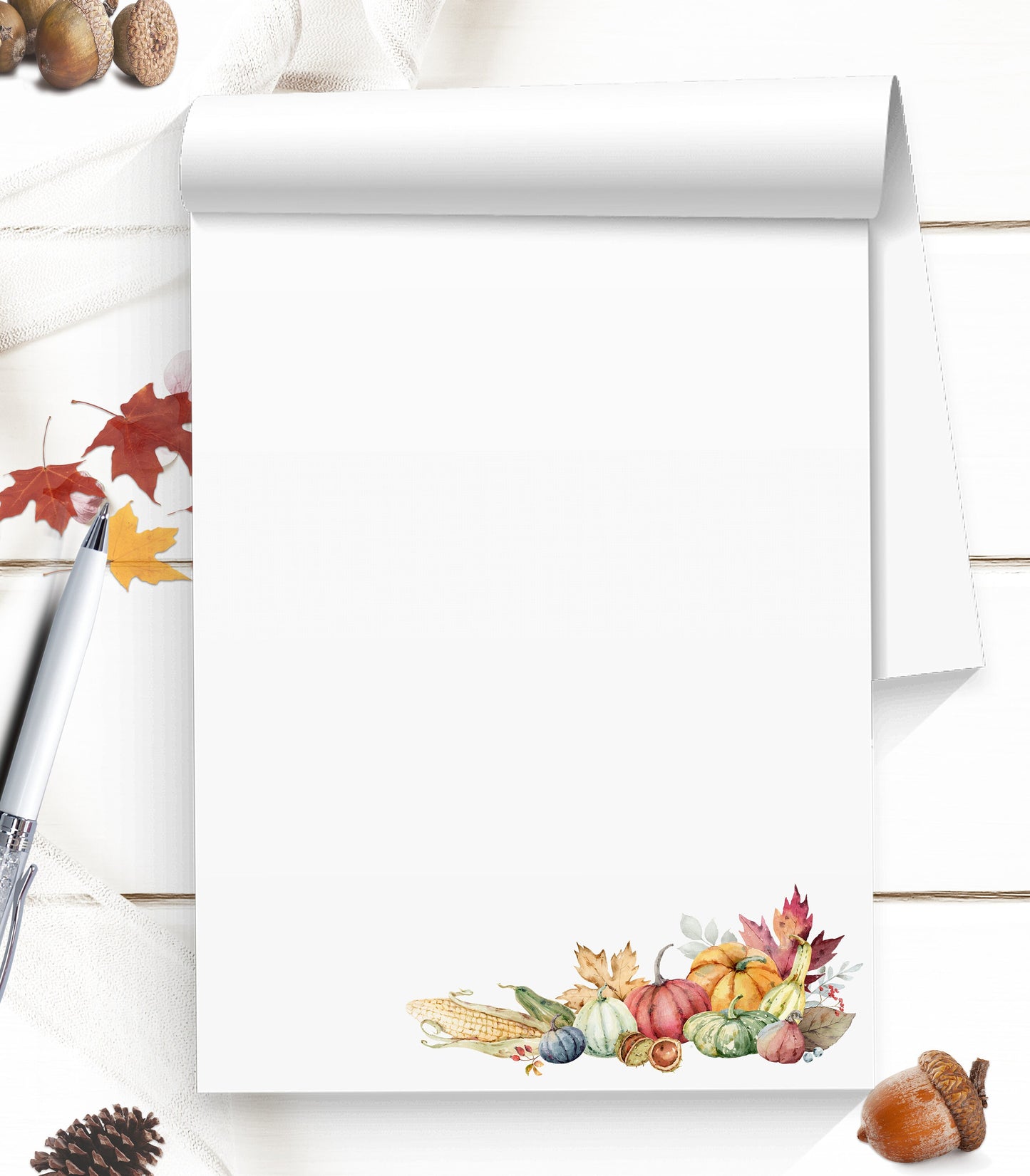 Fall notepad Thanksgiving thank you gift or smooth writing paper for letter writing to pen-pal or friends comes in 5 different