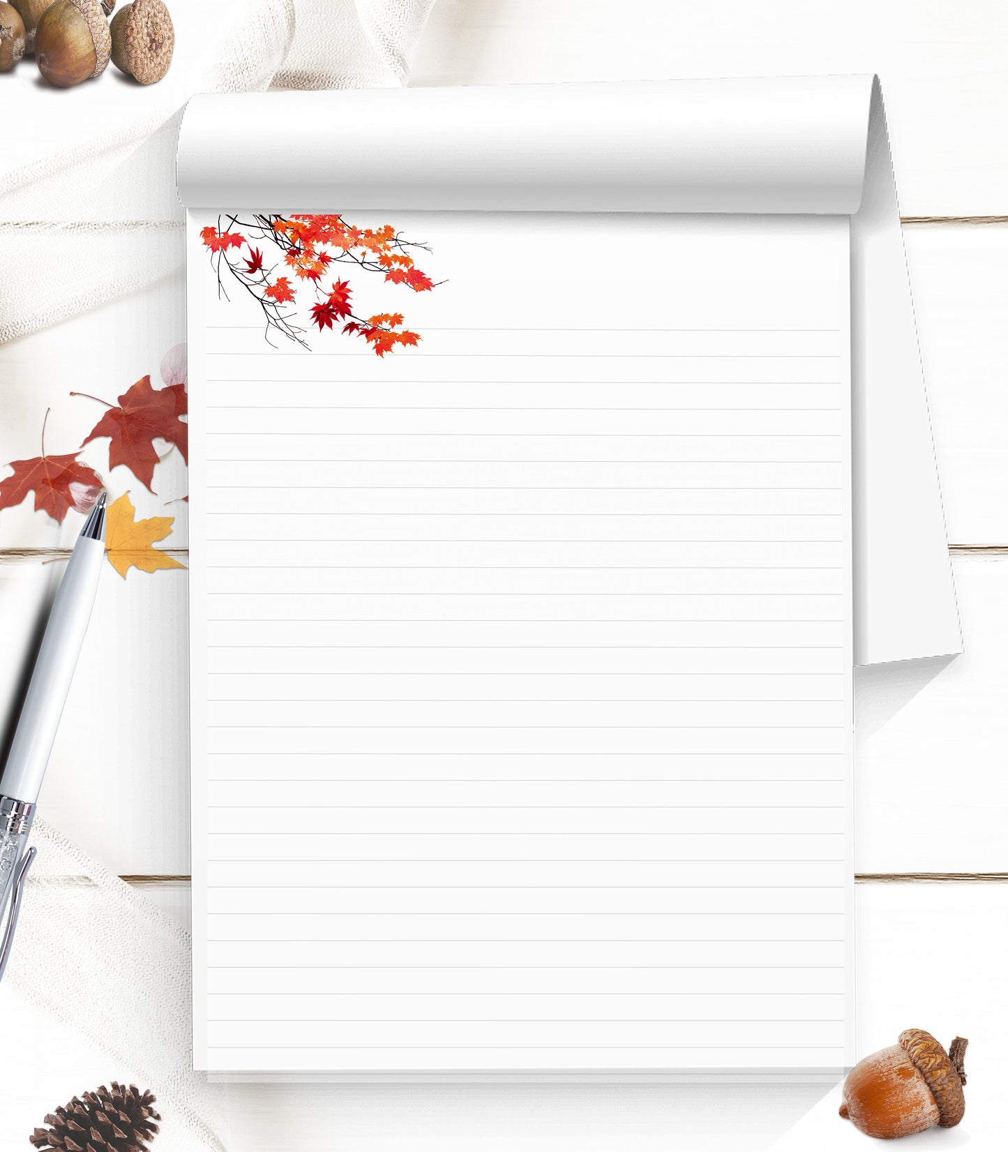 Fall notepad simple fall letter writing paper gift for mom thank you gift for friend 50 or 100 sheets with 5 sizes to choose from