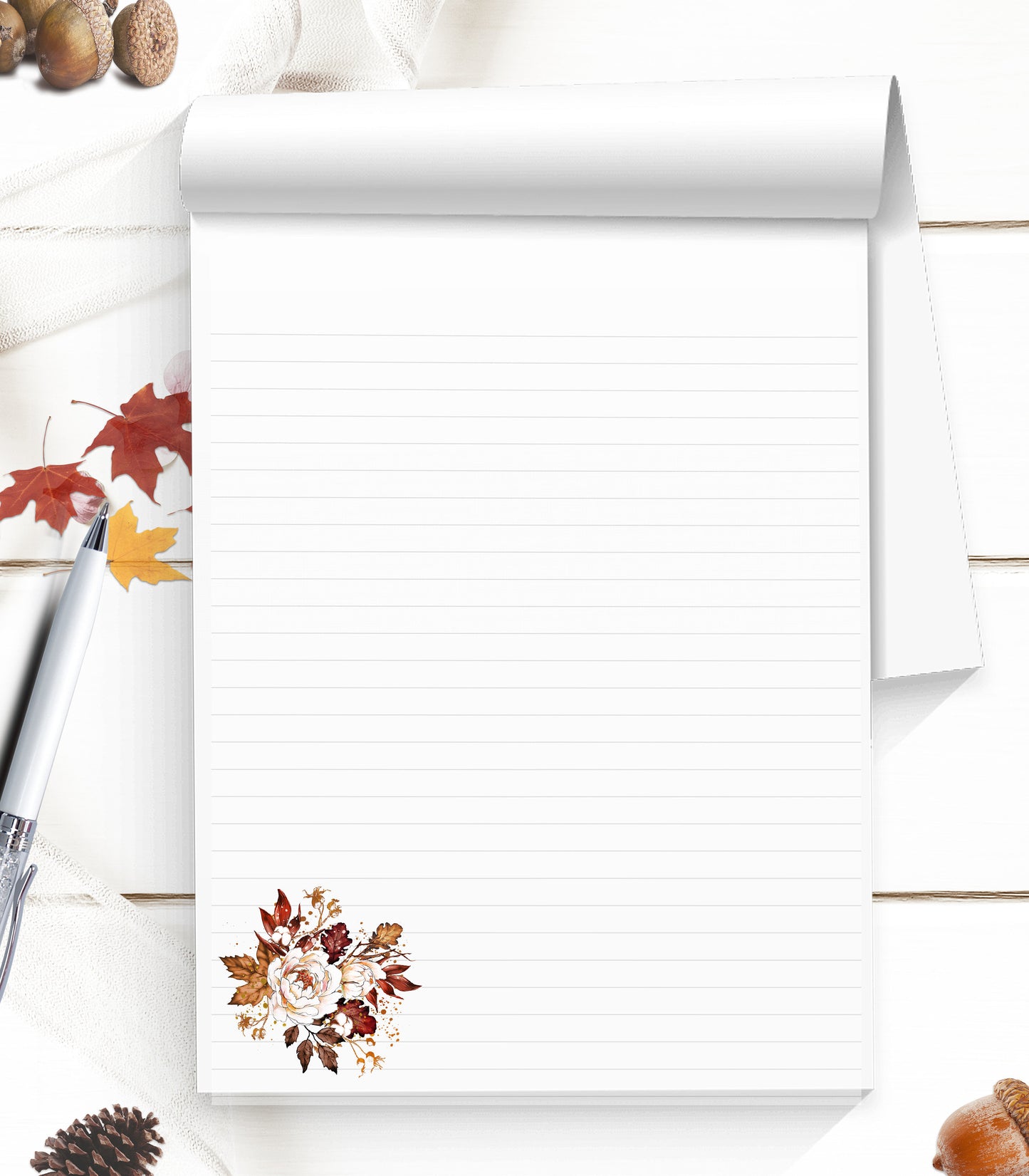 Fall stationery make it a set with mixing sizes  going away gift to co-worker hostess gift simple writing paper to write your holiday list