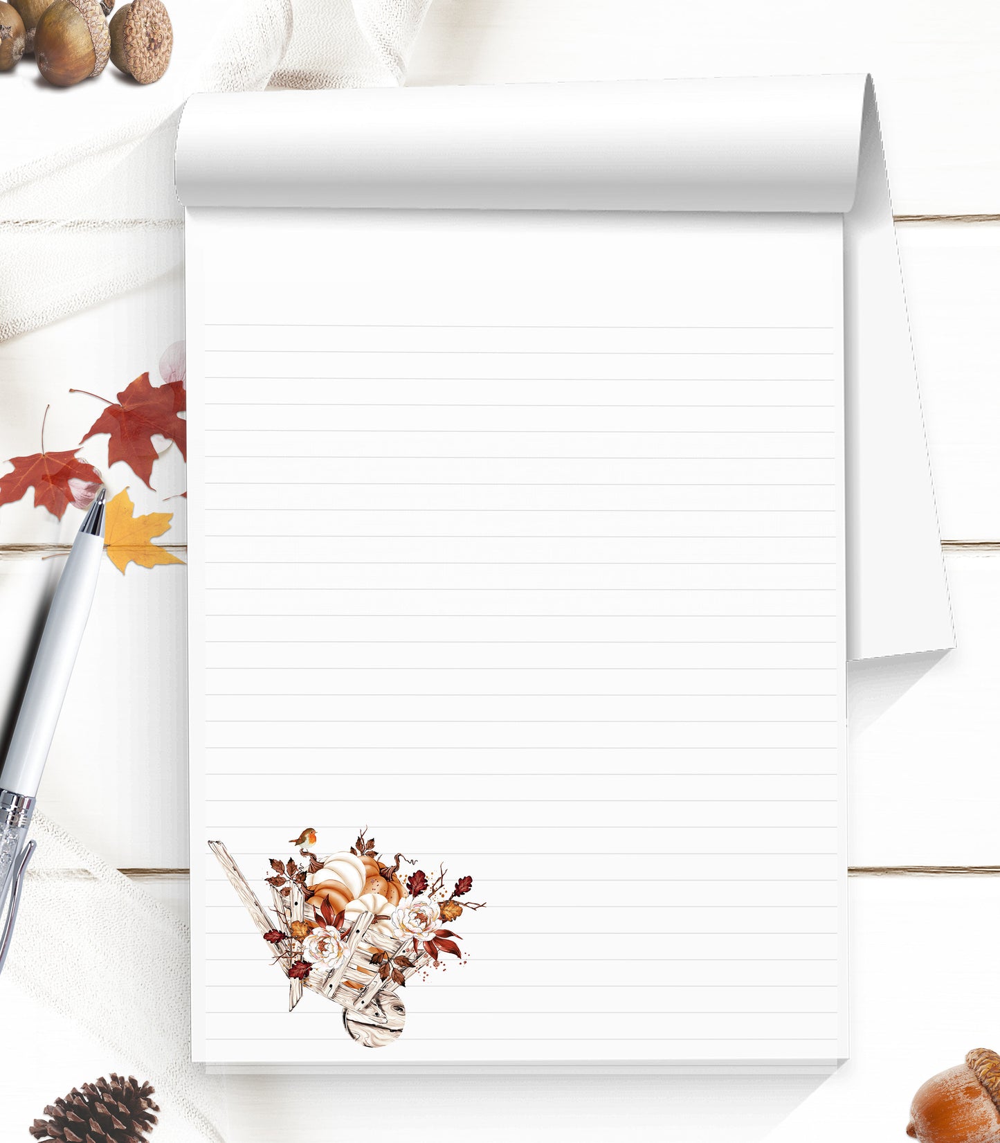 Gardner's cute stationery simple fall notepad writing paper is the perfect gift for plant lovers or a hostess gift to give thanks