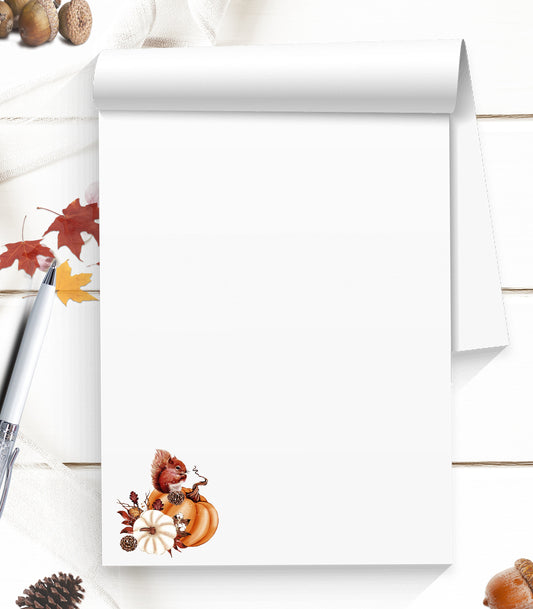 Cute personal writing paper simple fall notepad with 50 or 100 sheets and 5 different sizes thank you gift or friend or housewarming gift