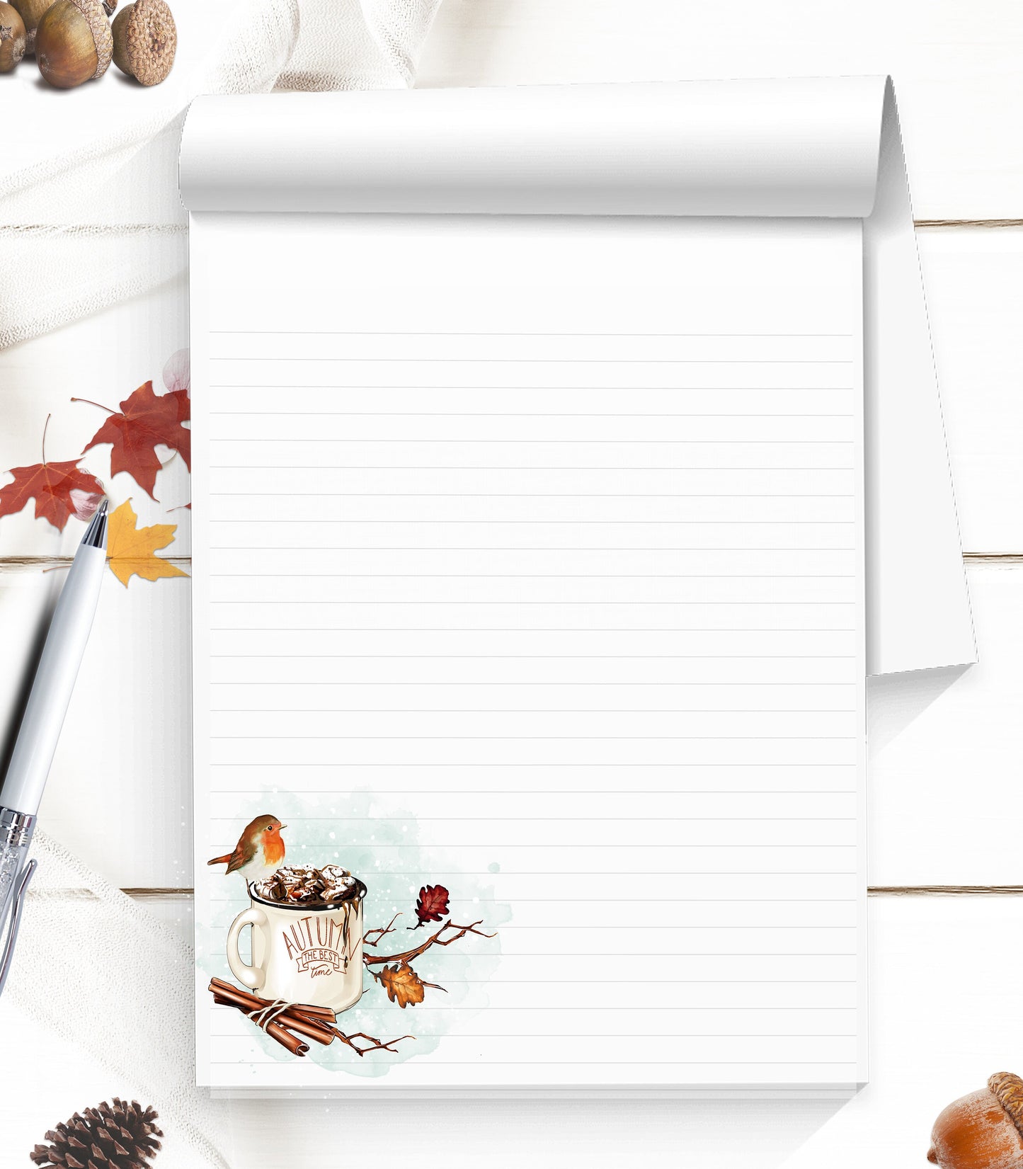 Custom fall notepad this cute memo pad is great for a to-do-list or used as cute writing paper for a pen-pal makes a nice appreciation gift