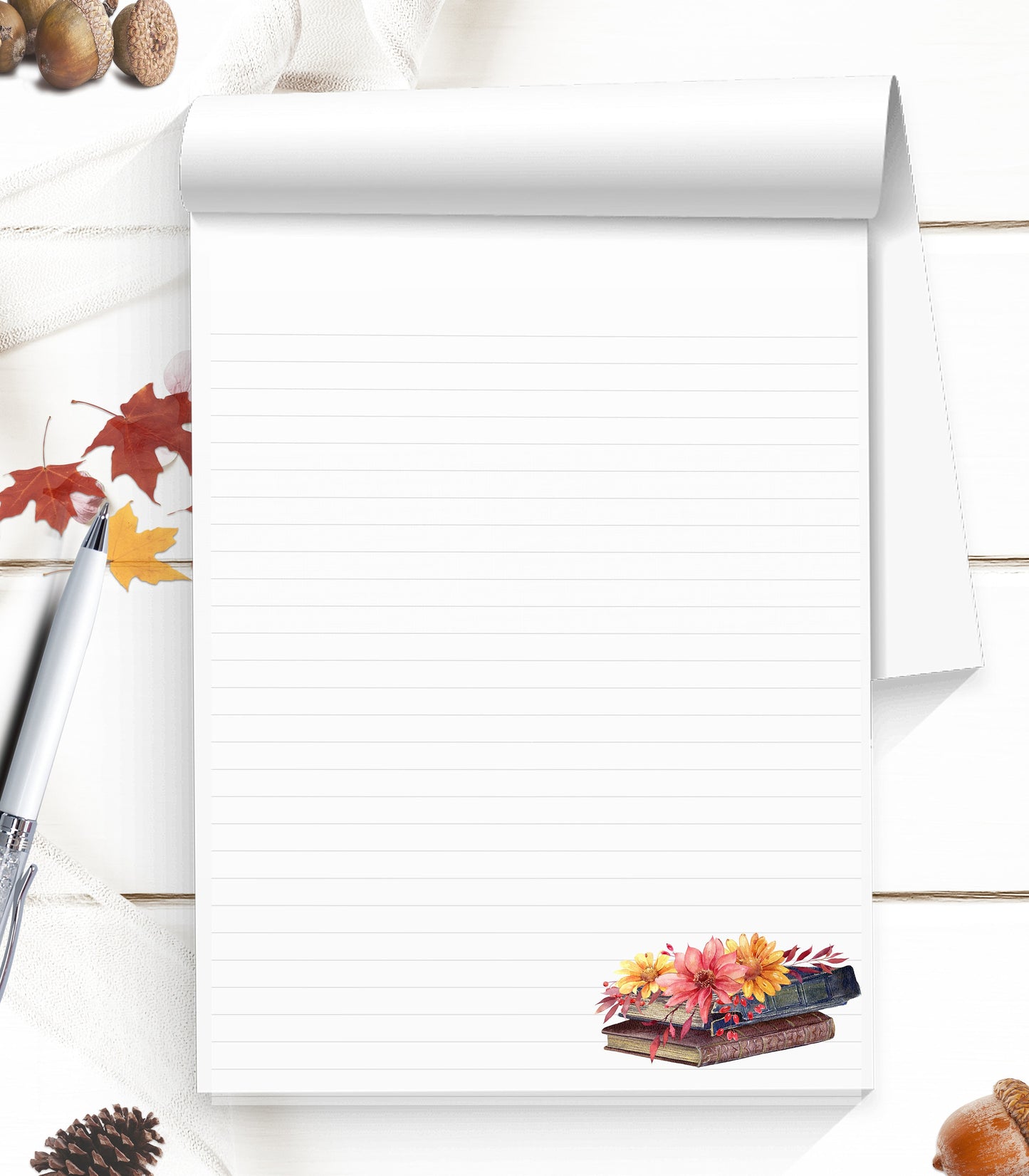 Paper gift fall large notepad a stationery gift for mom or thank you, gift friend, smooth writing paper that comes in 50 or 100 sheets