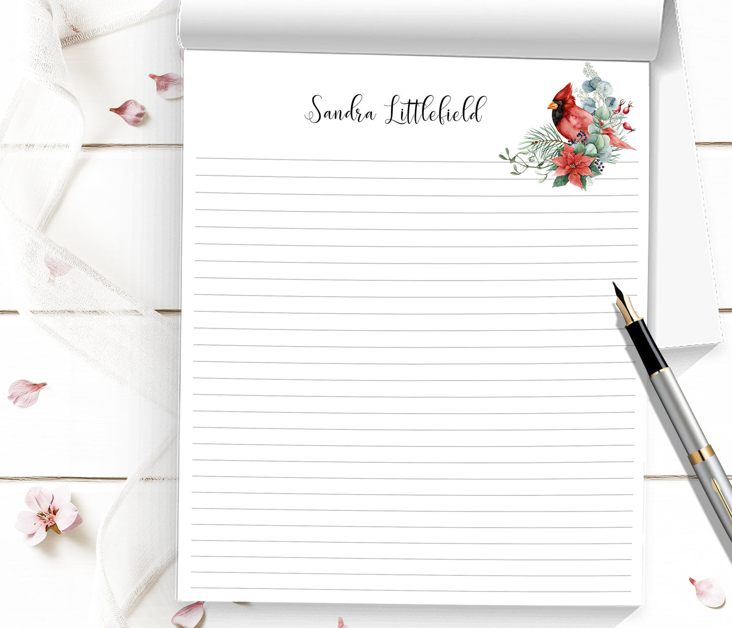 Christmas notepad pretty xmas writing paper give this as a nice stationery gift by adding different sizes or give as a white elephant gift