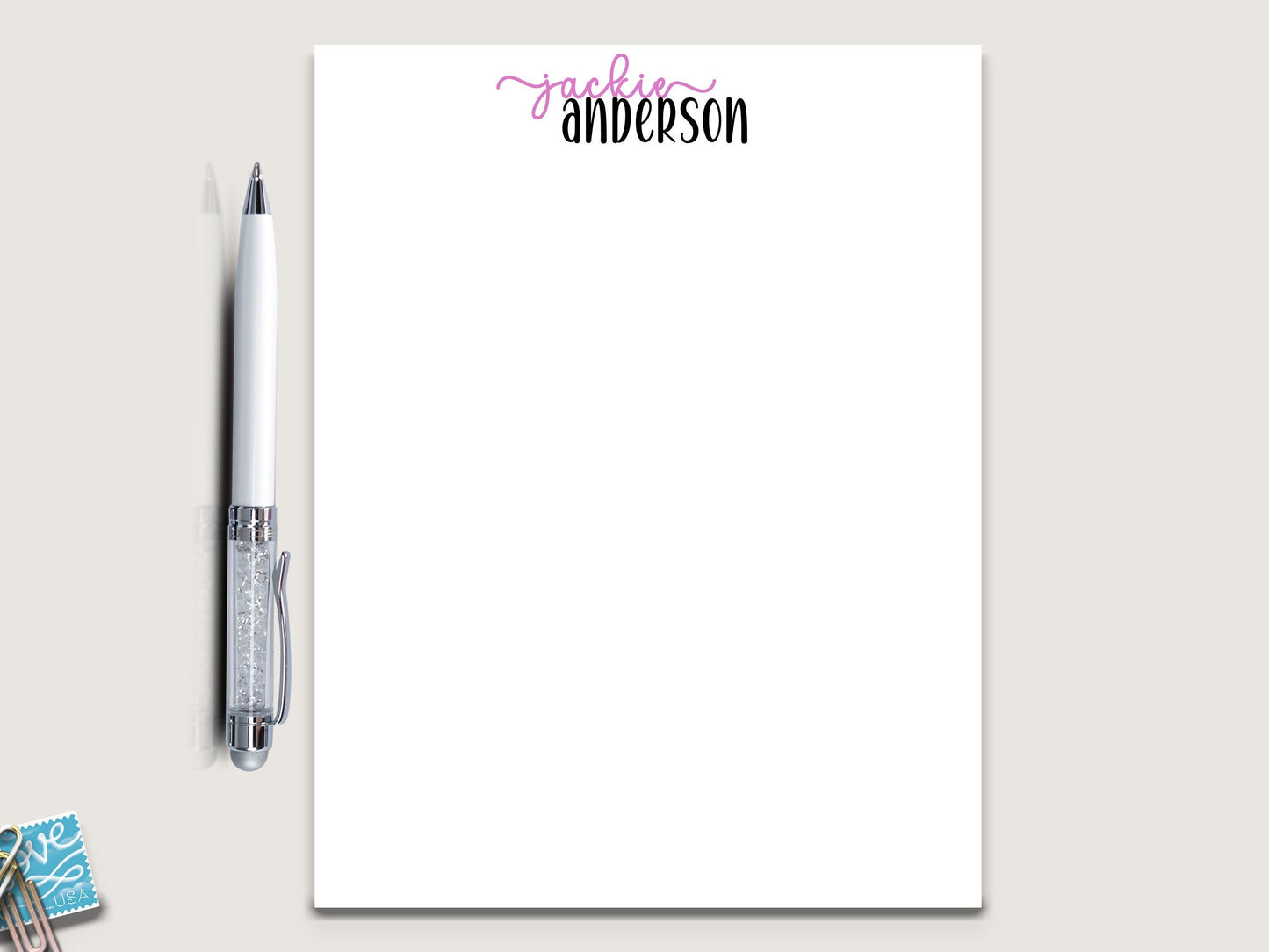 Cute notepad gift for a bridesmaid personalized writing stationery or gift for girls customized letter writing paper