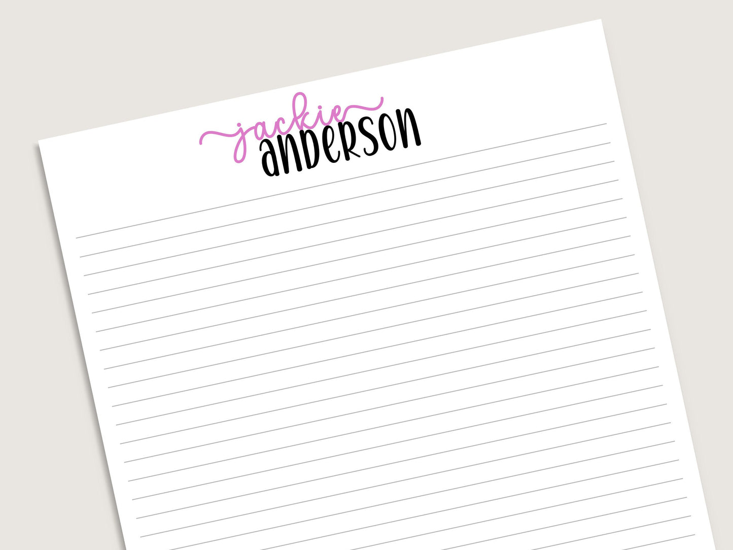 Cute notepad gift for a bridesmaid personalized writing stationery or gift for girls customized letter writing paper